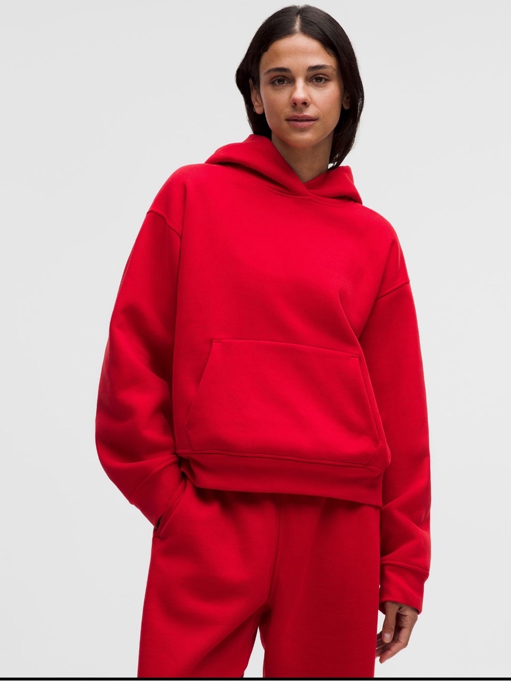 #1048 NWT Lululemon Steady State SuperLoft Hoodie Oxford Red S